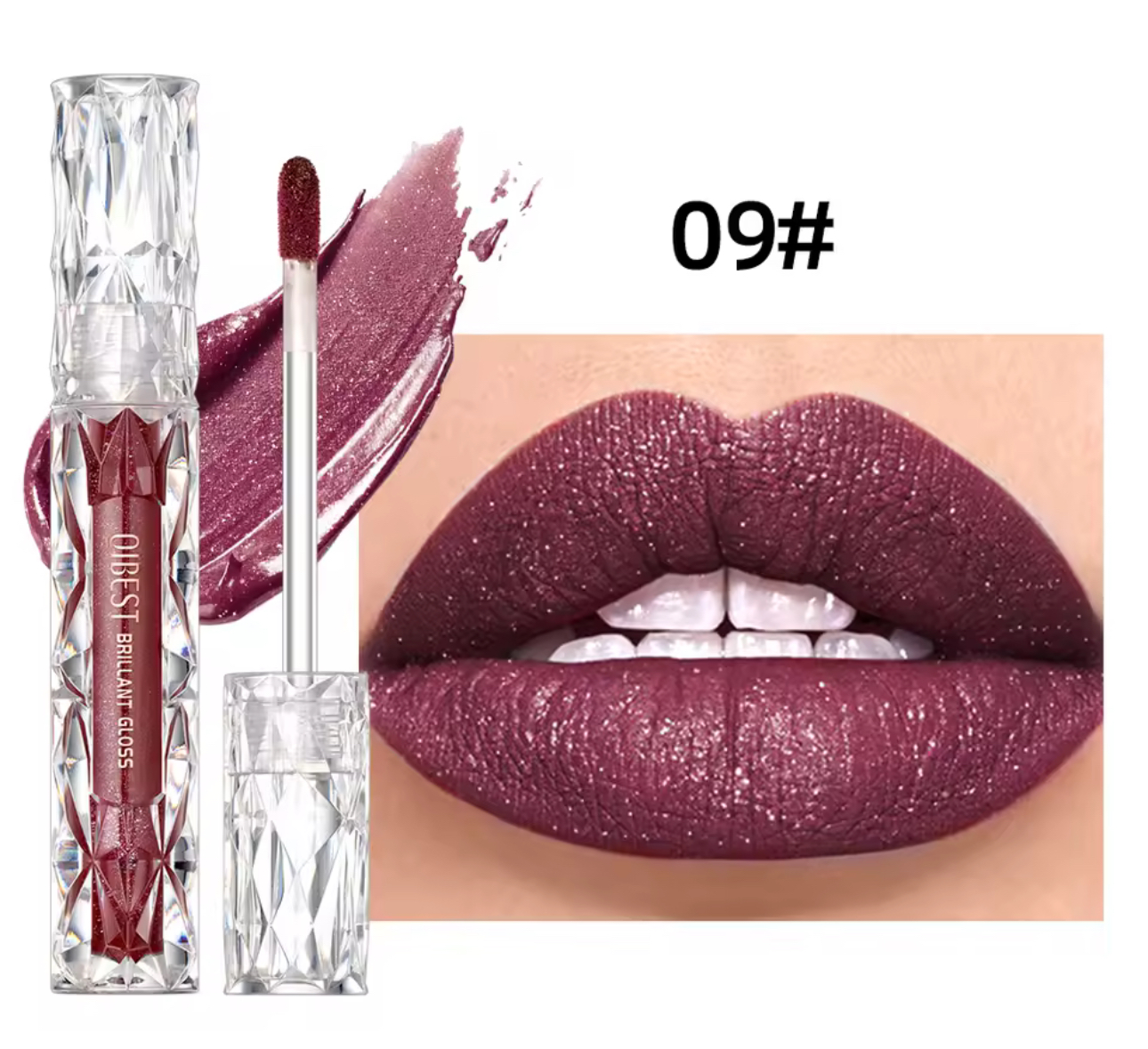Luciu de Buze Strălucitor – Shimmer Lip Gloss | Ruj Lichid Mat cu Sclipici, Rezistent la Apă - Extensii de par București